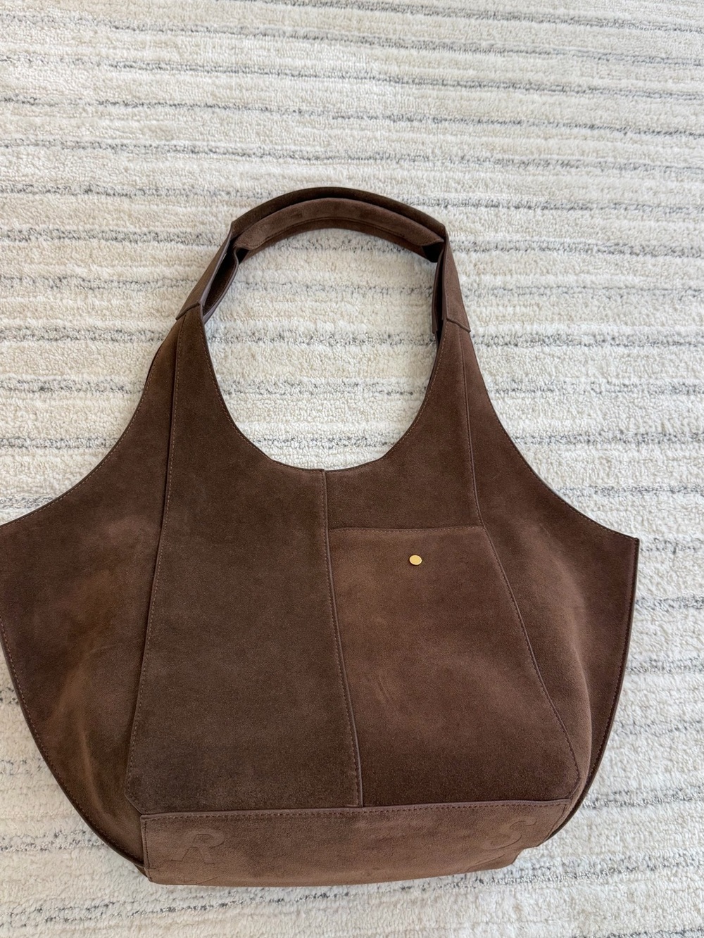 Brown Suede Tote Bag by RSVP Paris - Picture 10 of 13